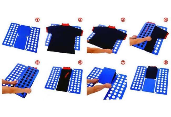 Чтобы быстро складывать текстильную продукцию, используют специальную решётку