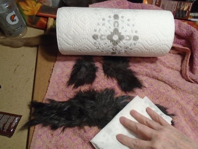 Сушите мех в теплом помещении