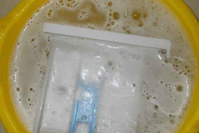 Вода должна полностью покрывать порошкоприемник