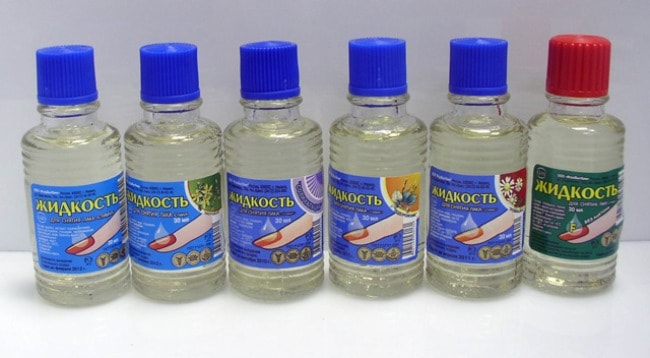 Жидкость для снятия лака разводить не нужно