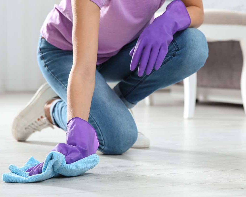 моем полы специальной тряпочкой